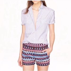 🔹J. CREW🔹3” GEO BACK ZIP SASSY SHORTS🔹